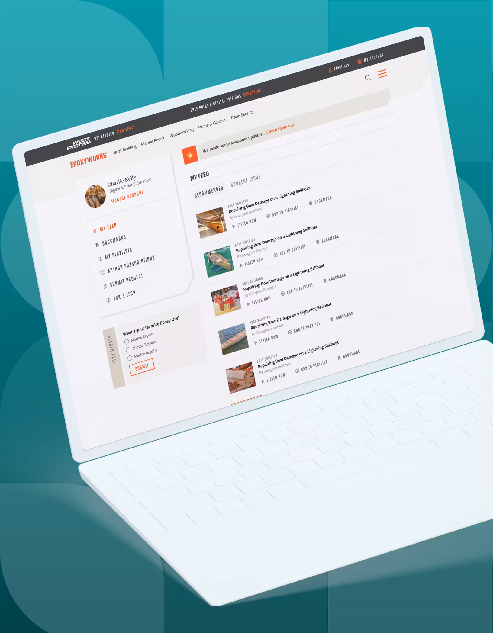 Epoxyworks Laptop Wordpress Magazine