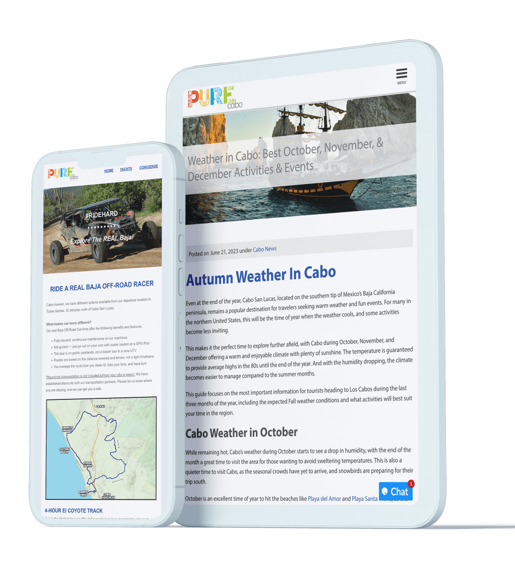 Pure Cabo Mobile Web Design