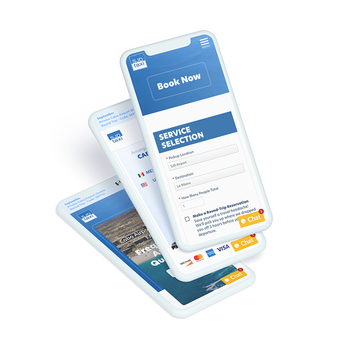 SJD Taxi Mobile Website Design