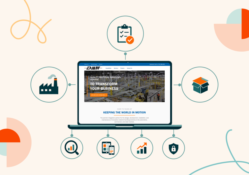 Michigan manufacturing web design showcasing a modern industrial website by Perfect Afternoon